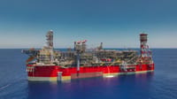 אסדת FPSO של אנרגי'אן, במיקום הקבוע במאגר כריש (אנרג'יאן)