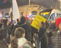 חסימת הרכבת הקלה ברחוב יפו