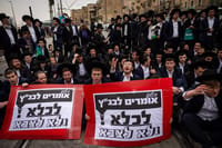 הפגנת חרדים נגד גיוס