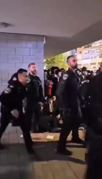 "יש אישור": שוטרים מפוצצים באלות מפגינים חרדים. צפו