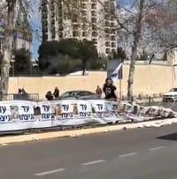 תיעוד מרתיח: מפגינים השחיתו שלטים עם תמונות הנופלים