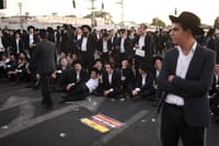 הפגנת חרדים נגד הגיוס |