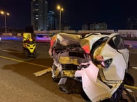 7 פצועים בתאונה בכביש 4 – אחד מהם במצב קשה: "רכבים מרוסקים"