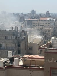 אזור התקיפה בעזה