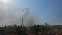 מטוסים משתתפים בכיבוי השריפה
