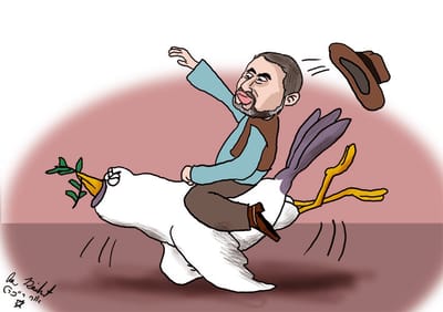 הקריקטורה היומית של אור רייכרט: יונת השלום לא ממריאה