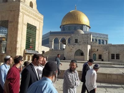 פייגלין עלה להר הבית להודות לקב"ה על הצלחתו