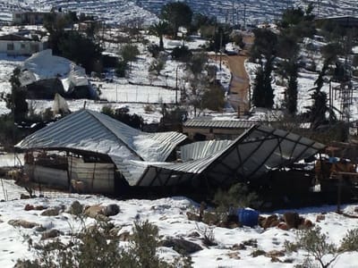 נזקי הסופה ביו"ש: עשרות מילוני שקלים