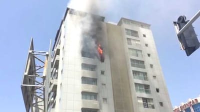 בניין ברמת גן עולה באש. עשר קומות נפגעו