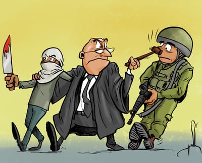 קריקטורה: התביעה חוקרת את אלאור אזריה