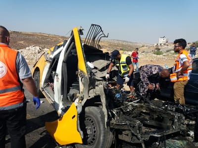 6 הרוגים בתאונה בבנימין בין מונית ערבית ואוטובוס