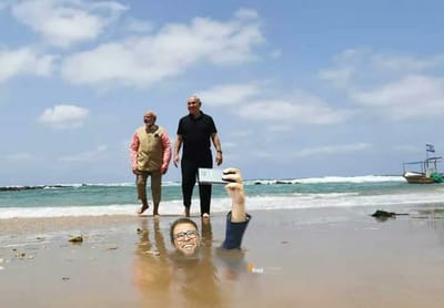משעשע: הרשת מגיבה לביקור של ביבי ומודי בחוף