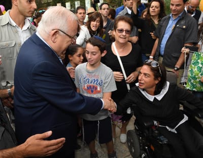 אלפים עלו לסוכת הנשיא: אורחי הכבוד- ציבור הנכים