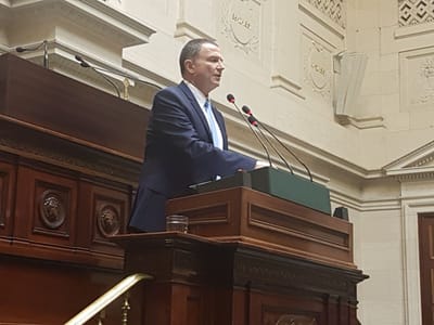 יו"ר הכנסת נואם בבריסל: "זכר השואה בסכנה"