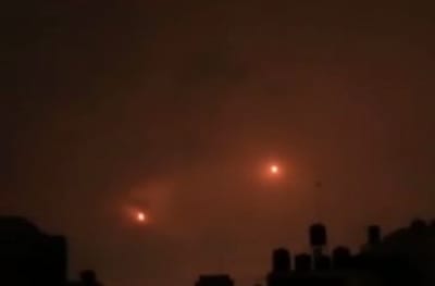 צפו: רגע שיגור הטילים מעזה לבאר שבע וגוש דן