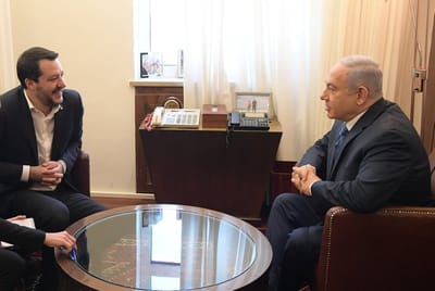 סערה באיטליה בעקבות פגישתו של סלביני ונתניהו