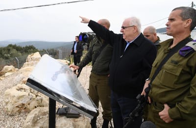 ריבלין בגבול: "חיזבאללה יביא לחורבן של לבנון"