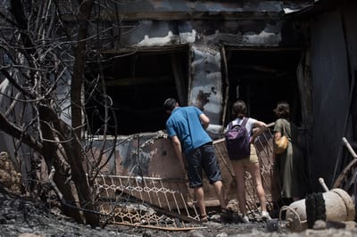 צפו בנס: הבתים נשרפו ובית הכנסת נותר שלם