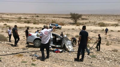 תאונה קטלנית בערבה: 2 ילדות הרוגות, 5 פצועים