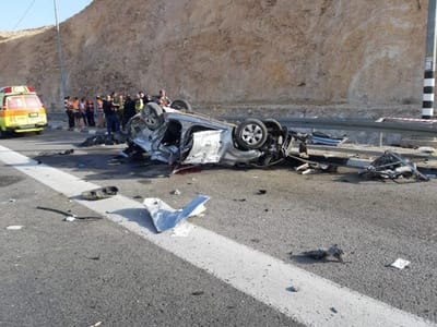 ההרוגים בתאונה: עמית בר לב והלל ללום מגוש עציון