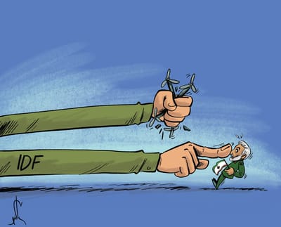 קריקטורה: ישראל תוקפת מטרות איראניות בסוריה