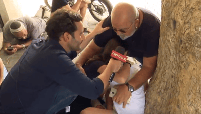 שיגרה מטורפת: הכתב רץ למחסה עם המרואיינים