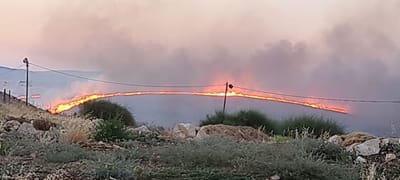 שריפה סמוך לכוכב השחר; חשש מהתפשטות למאחזים