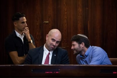 להחליף את הראש במשרד לבט"פ. אוחנה וסמוטריץ' (יונתן זינדל/פלאש90)