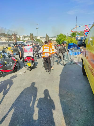 פצועים בפיגוע דריסה בירושלים ליד העיר העתיקה