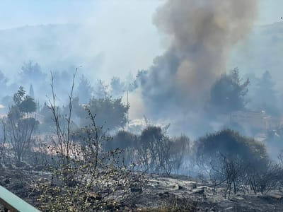 רחובות שלמים פונו, עשן מכסה יישובים בגוש עציון