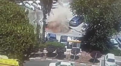 צפו: רגע קריסת החניון בשערי צדק