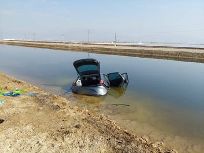 אסון בים המלח: נהג סטה מהכביש, נפל למים ונהרג