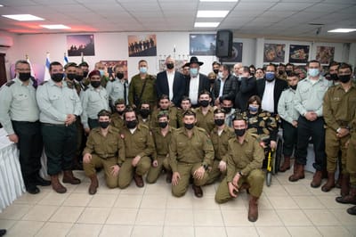 גנץ בהדלקת נרות עם נצח יהודה: "מלאי הערכה"