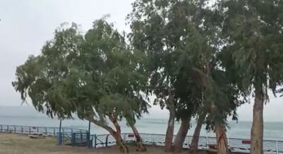 רוחות עזות בכנרת; ארבעה חופים נסגרו: צפו בתיעוד