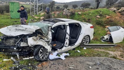 לכוד בתאונת דרכים קשה בבנימין