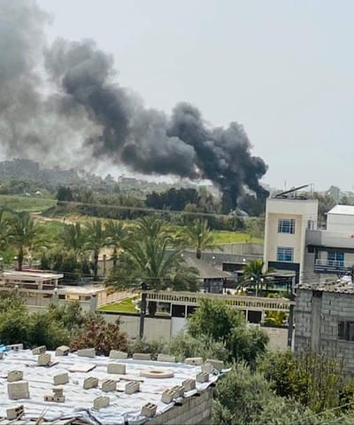 לאחר שיגור כושל: שריפה בבסיס הג'יאהד האיסלאמי