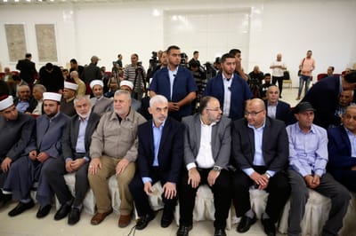 יחיא סנוואר ומנהיגי חמאס בעזה