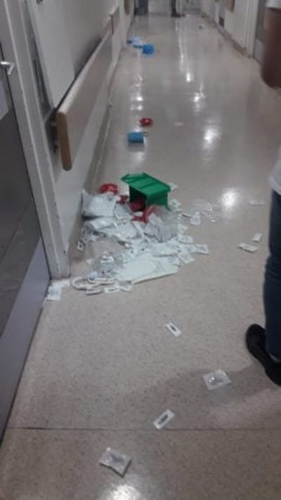 בית החולים בהר הצופים אחרי ההתפרעות (דוברות הדסה)
