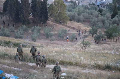 חומש: פורעים ערבים מתעמתים עם חיילי צה"ל