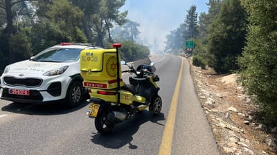 שריפה נוספת בהרי ירושלים: עשרות תלמידים פונו מטיול