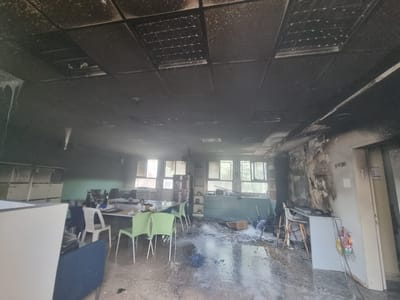 שריפה פרצה בבית ספר במודיעין, נזק רב למקום