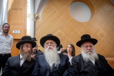 בכירי אגודת ישראל. בליכוד בונים על לחץ שלהם כדי להוביל מהלך להחלפת נתניהו (צילום: יונתן זינדל, פלאש 90)