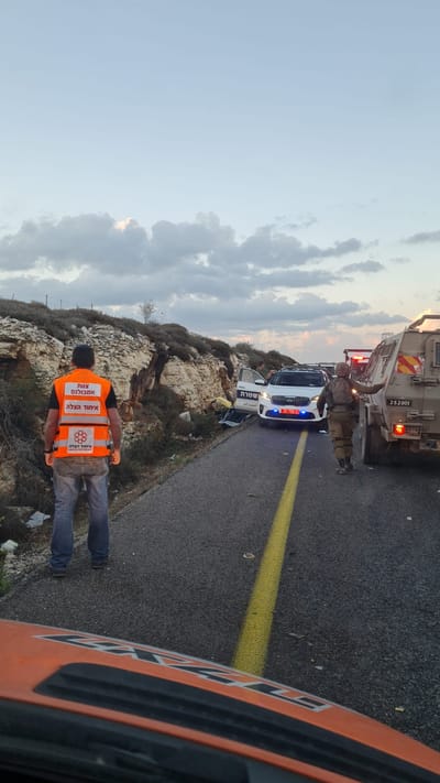 תאונה בכביש 60: נהג רכב נפצע בינוני סמוך לקדומים