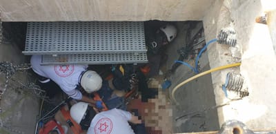 פועל חולץ אחרי שנפל לבור בירושלים, מצבו בינוני