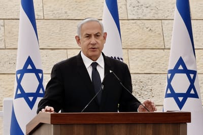 נתניהו נאם בהר הרצל: משפחות שכולות מחו בחוץ