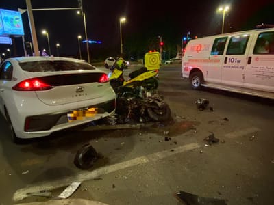 פצוע אנוש מתאונה בפ"ת. נעצר חשוד שנהג בשכרות