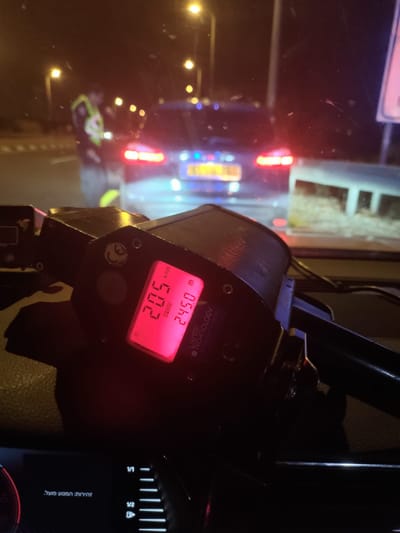 נהג תושב חורה נתפס במהירות של 205 קמ"ש