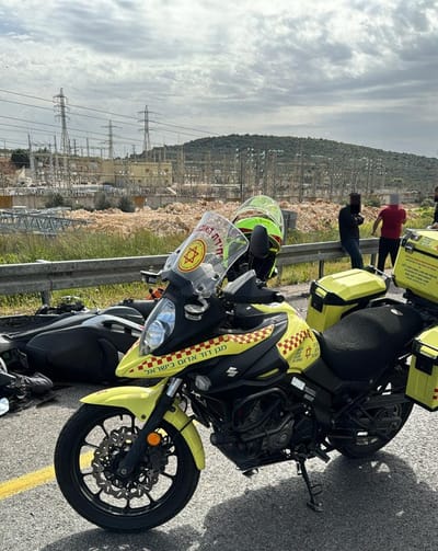 רוכב אופנוע נהרג בכביש 5 סמוך לאריאל