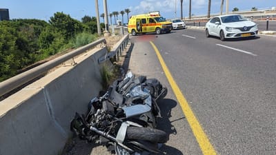 חיפה: רוכב אופנוע נהרג לאחר שהחליק בגשר שמואל ארד