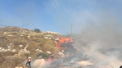 אחרי 3 שעות: הושגה שליטה על השריפה ביצהר